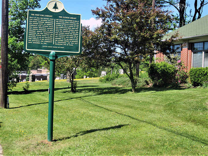 The marker was installed on the lawn of the Clymer Library on May 30, 2017.