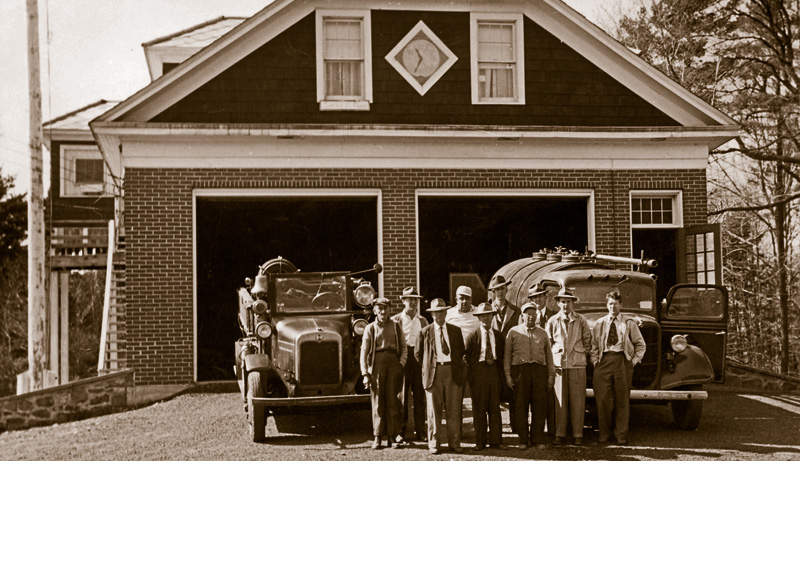 Tobyhanna Township Volunteer Fire Company, April 14, 1946. Today it is the location of the Clymer Library located on Firehouse Road in Pocono Pines. 