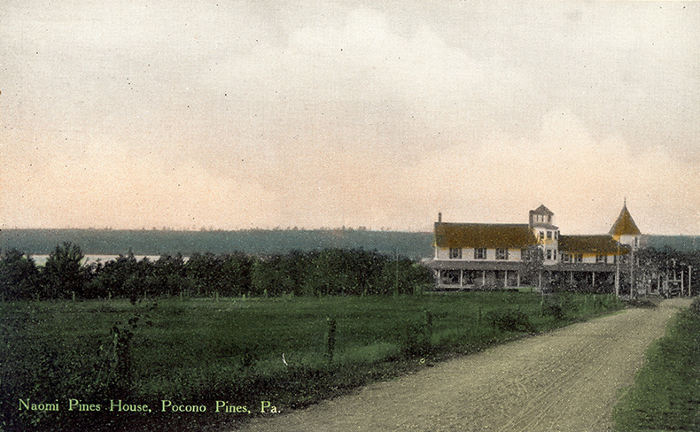 Naomi Pines House, with Lake Naomi, left.