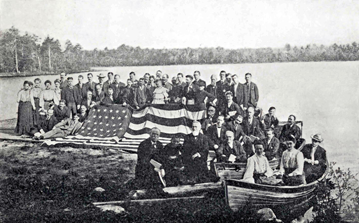 A Fourth of July celebration on the lake at Pocono Pines Assembly