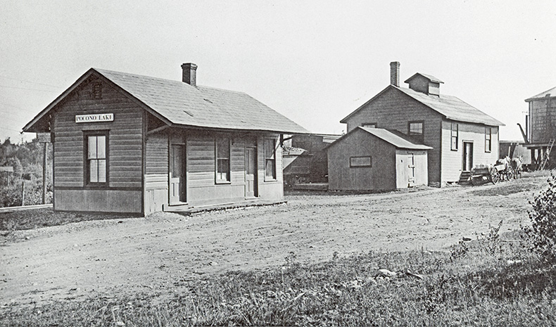 The Pocono Lake station, where shipments of ice from Pocono Lake and wood products from Frisbee Lumber were made.