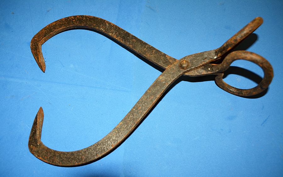 Another style of early ice tongs from the local ice harvesting industry