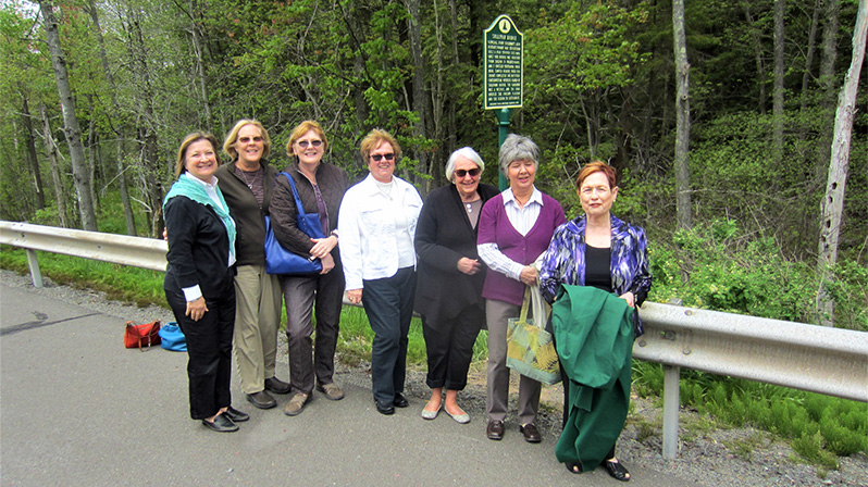 Questers attending the dedication, from left: Sue Kratzinger, Ruth Bodenschatz, Francie Zimmerman, Judy Sohayda, Carol Kehler, Carol Ray and Marianne Hadjuk.